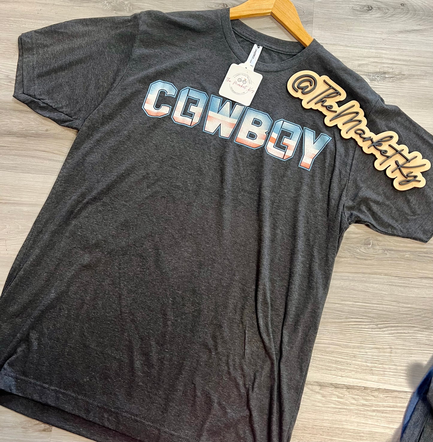 Lane Frost Brand — Heathered Graphite “Cowboy” Short Sleeve T Shirt