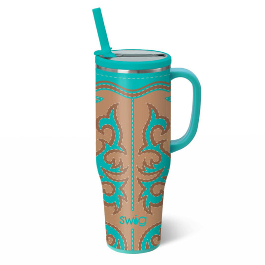 Boot Scootin’ Turquoise Swig Mega Mug 40oz