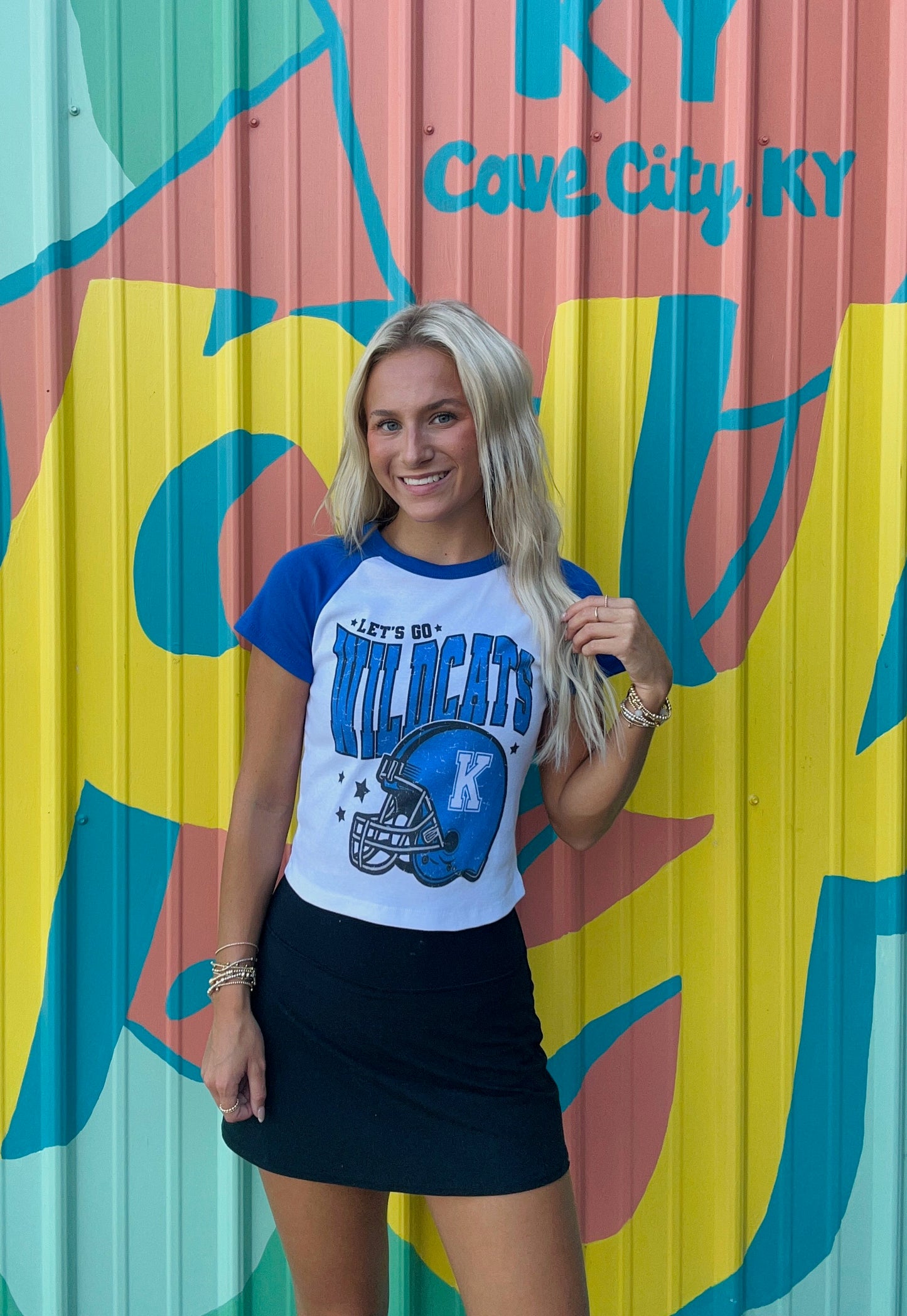 Let’s Go Wildcats Football Baby Doll Tee