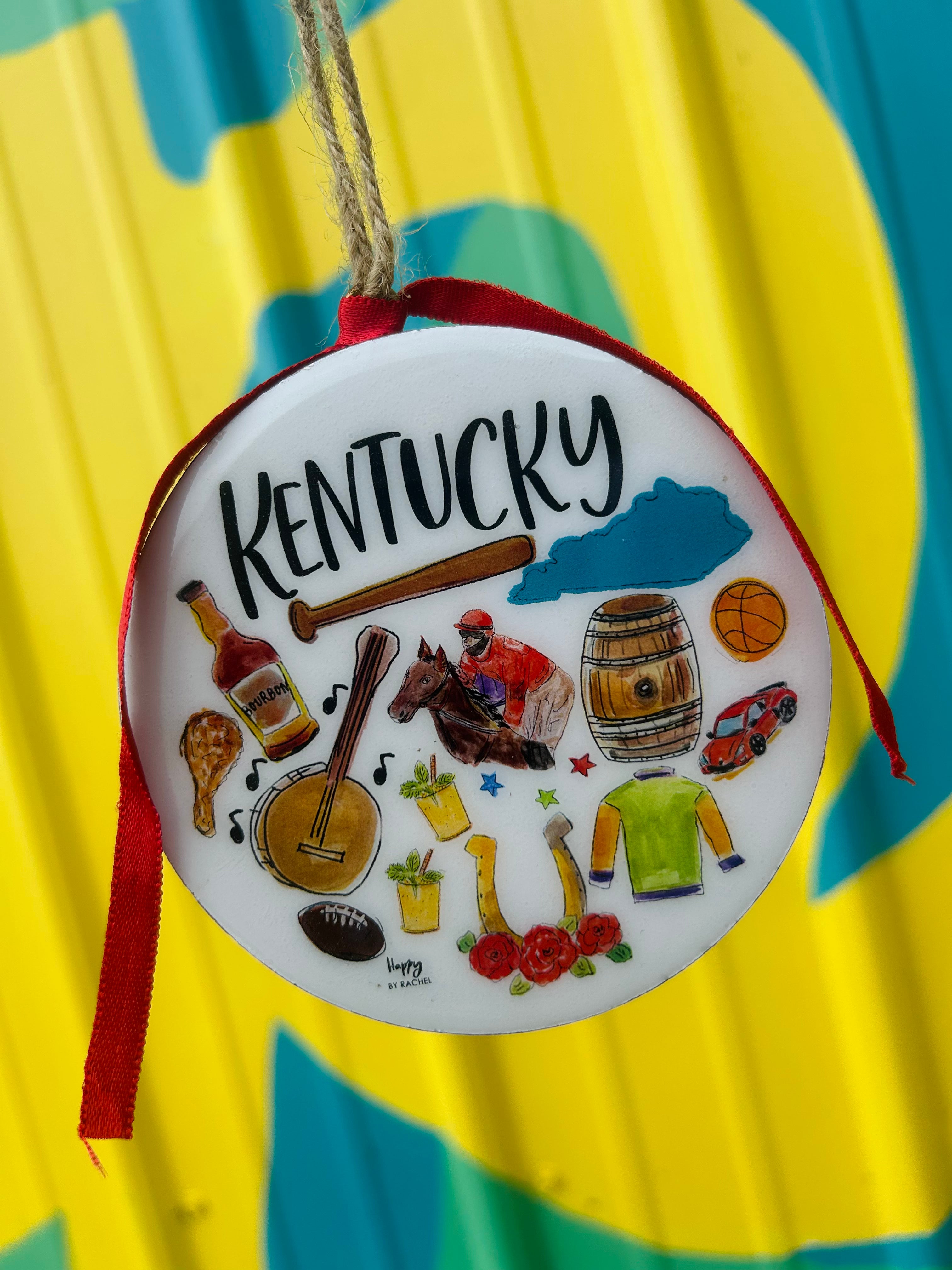 Kentucky Wild Cat Block Holiday Ornament - Thumbnail 3