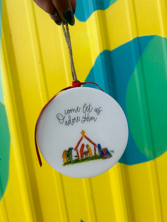 Come Let Us Adore Him Ornament