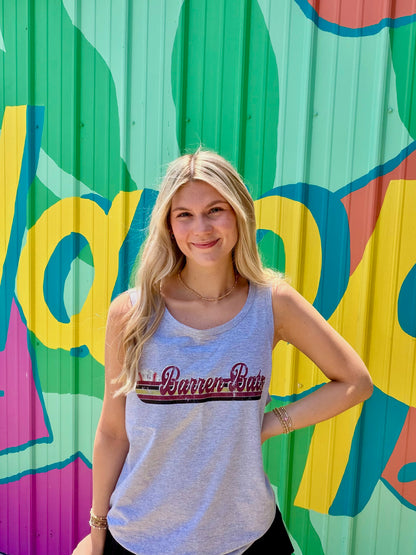 Retro Barren River Bats Tank - Gray