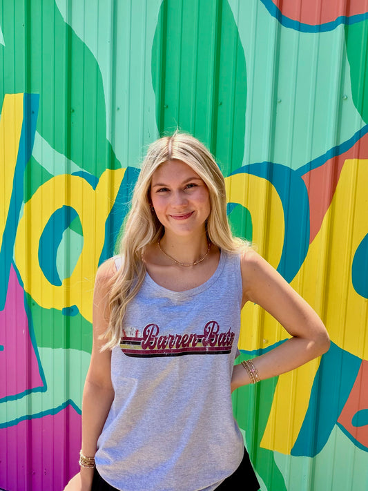 Retro Barren River Bats Tank - Gray