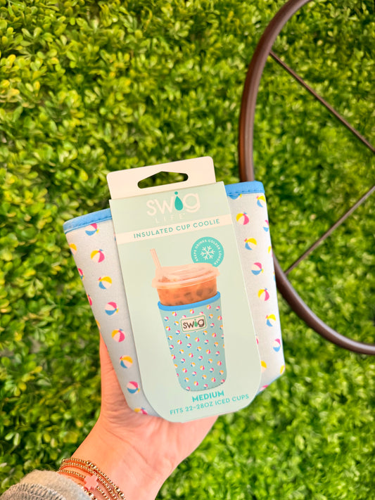 Beach Balls Swig Iced Cup Coolie (Medium)