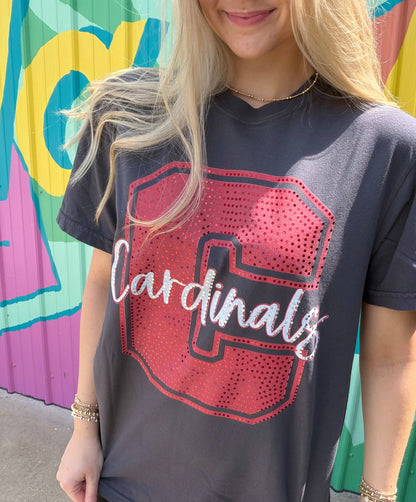 Cardinals Spangled Comfort Colors Tee