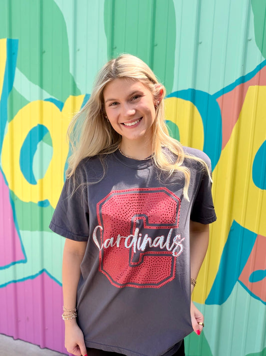 Cardinals Spangled Comfort Colors Tee