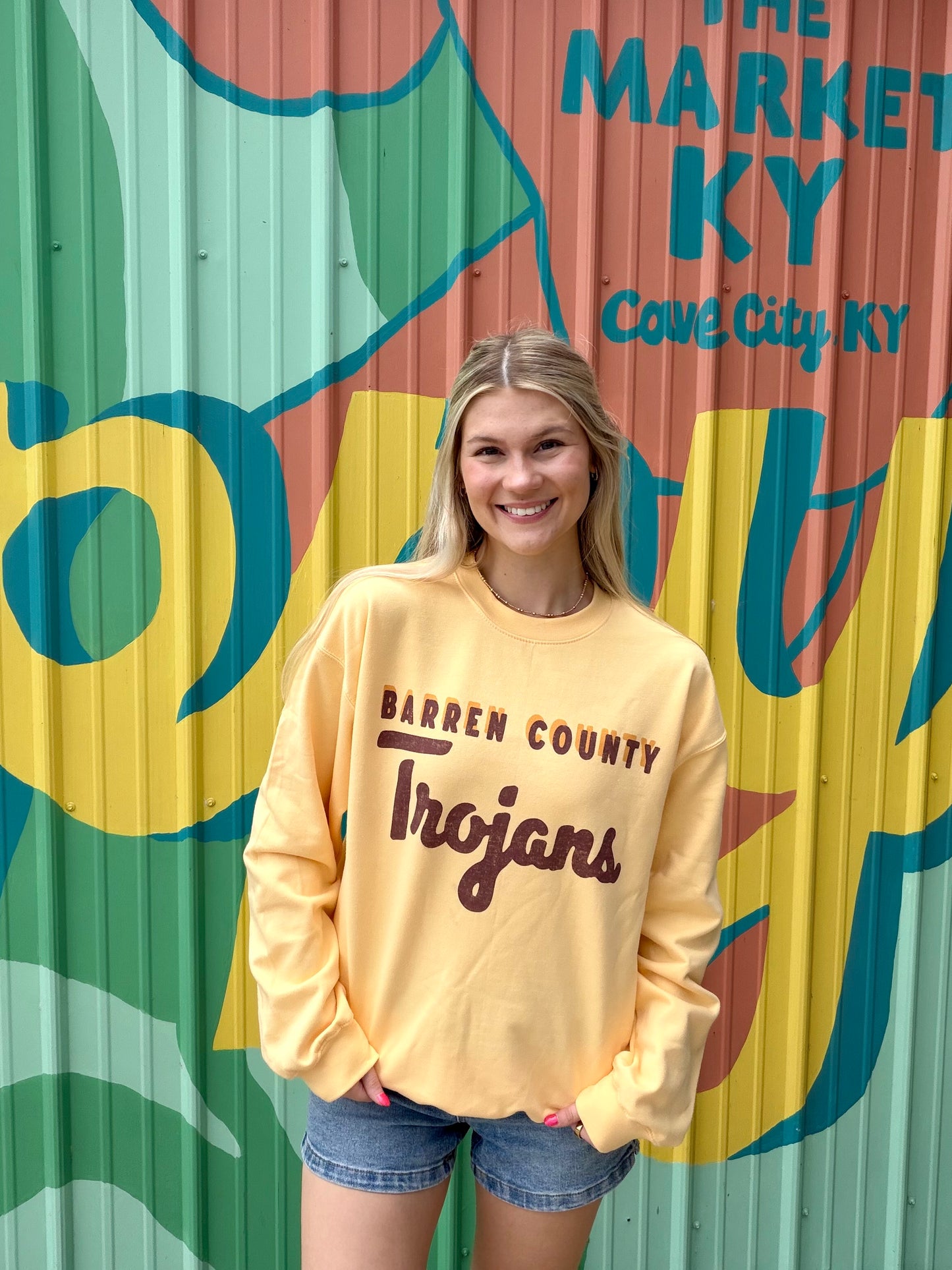 Barren Trojans Vintage Crewneck Sweatshirt - Gold