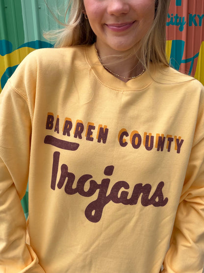 Barren Trojans Vintage Crewneck Sweatshirt - Gold
