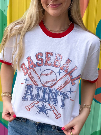 Baseball Aunt Tee