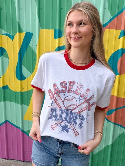 Baseball Aunt Tee