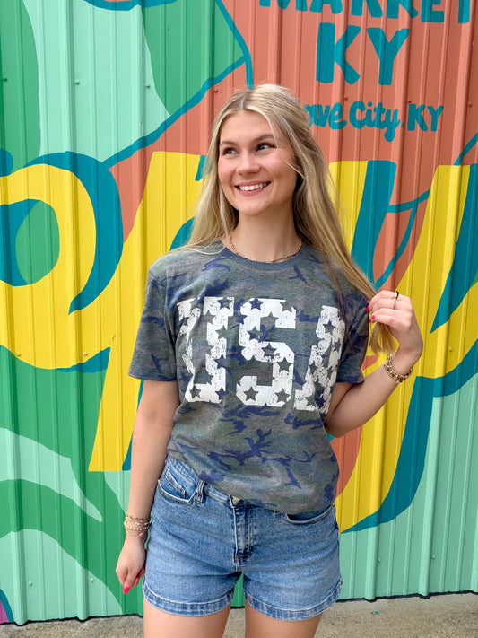 Camo USA Star Tee - (Youth & Adult)