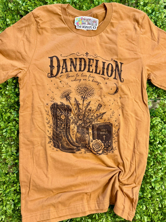Dandelion Born To Live Free Tee