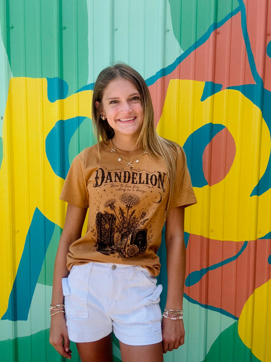 Dandelion Born To Live Free Tee