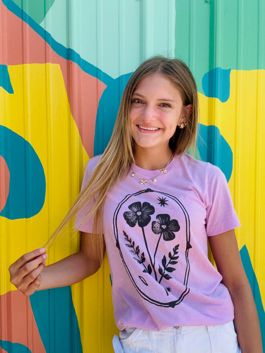 Wildflower Bloom Tee - Purple
