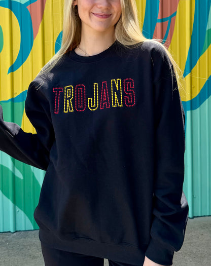 Trojans Spirit Stud Embroidered Sweatshirt - Black