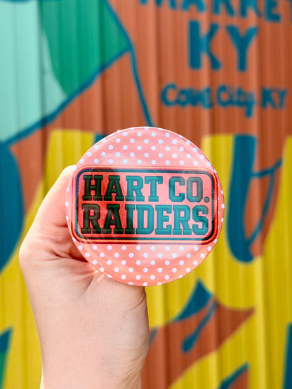 Hart County Raiders Polka Dot Button