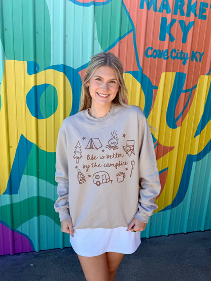 Life is Better By The Campfire Crewneck Sweatshirt