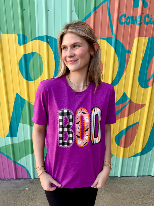Ghost & Bats Boo Tee - Purple
