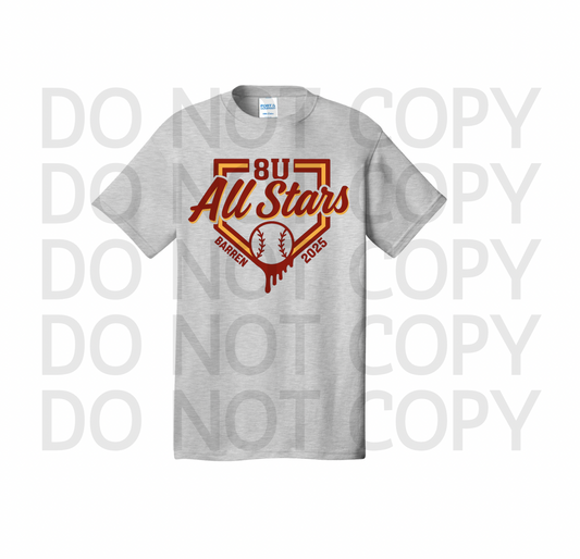 8u Barren All Star Tee- Ash
