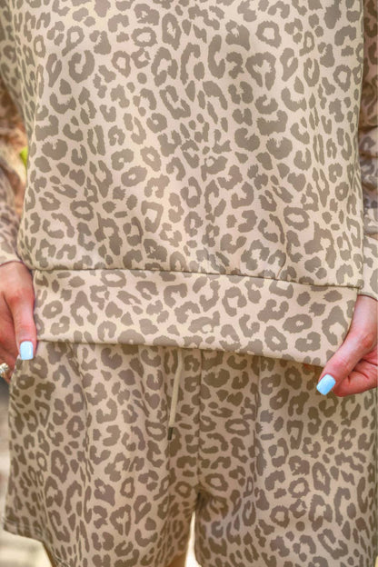 Luna Luxe Pullover Set- Bella Leopard: Leopard / Small