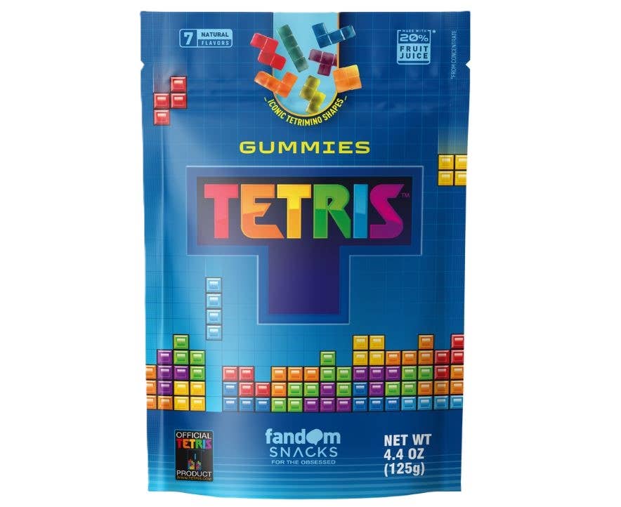 Fandom Snacks Tetris Iconic Shaped Gummies 4.4oz, 6ct