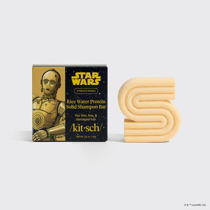 Star Wars™ & Kitsch Rice Water Protein Strengthening Solid Shampoo - C-3PO