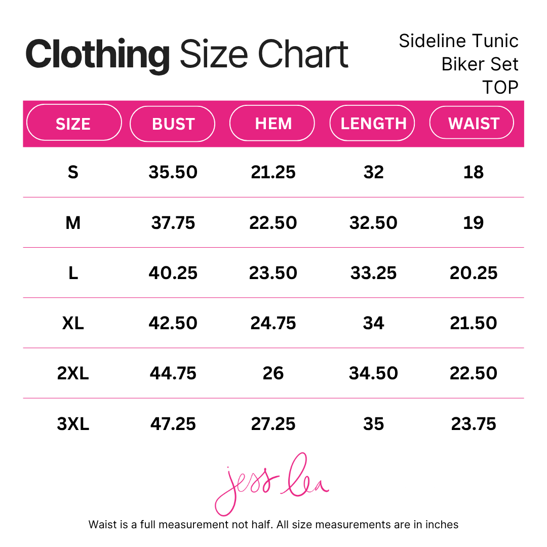 Sideline Tunic Biker Set- Red: Red / Small
