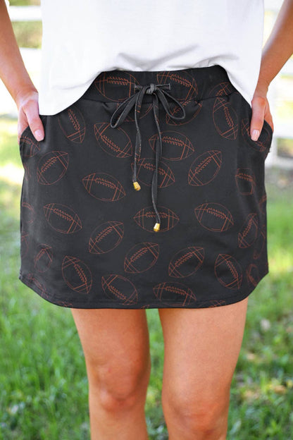 Biggest Fan Football Skort: Black / Small