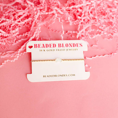 Blue Bow Bracelet: Standard 6.75 inch