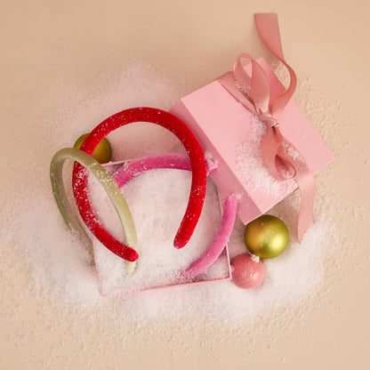 Kitsch Holiday Velvet Headband 3pc Set