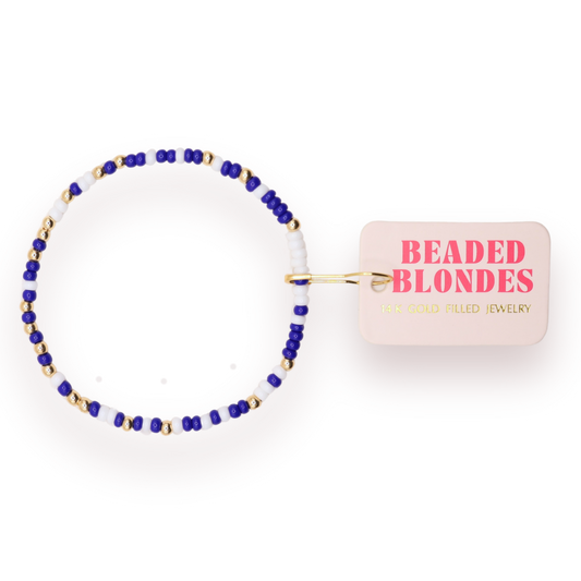 Navy & White Game Day Sprinkle: Standard 6.75 inch