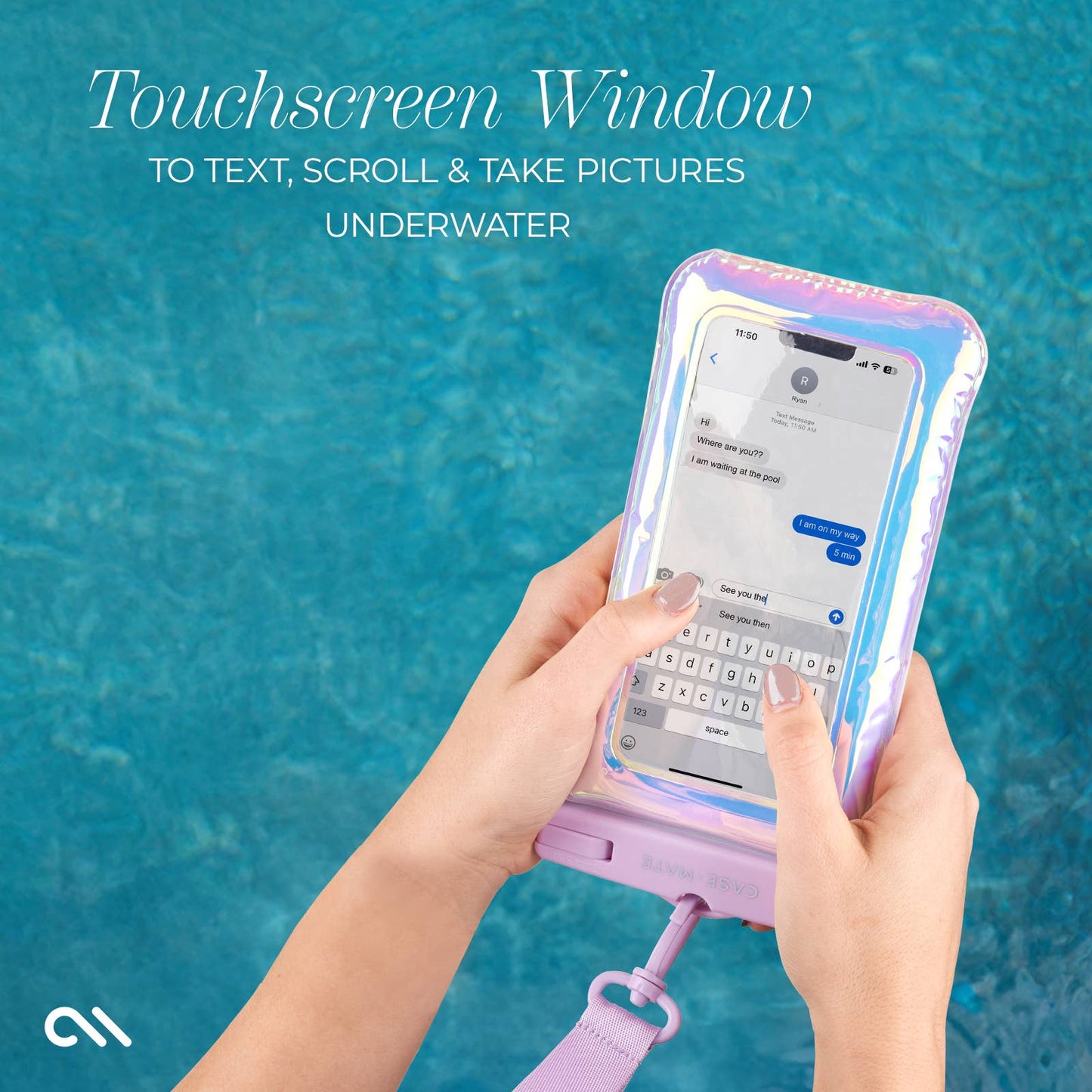 Case-Mate Waterproof Floating Phone Pouch: Iridescent