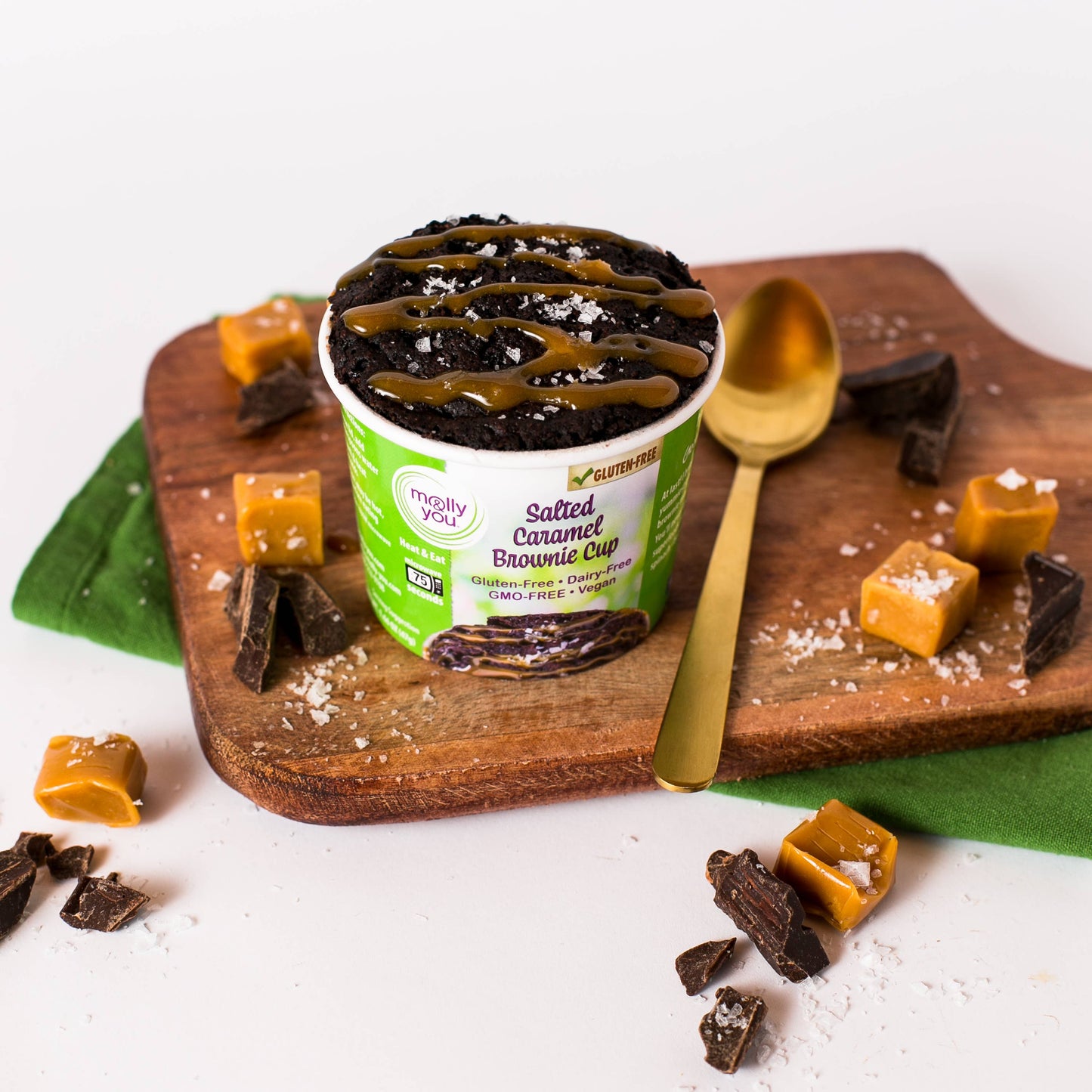 Gluten-Free Salted Caramel Brownie Cup