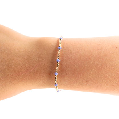 Periwinkle Dainty Poppi Bracelet: Standard 6.75 inch