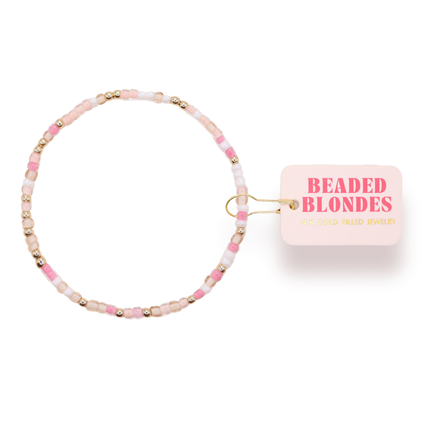 Pink Harvest Sprinkle Bracelet: Standard 6.75 Inch