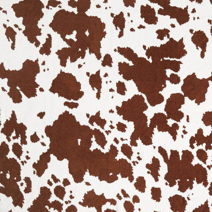 Cow Pattern Throw Blanket: Coffee / ONE SIZE
