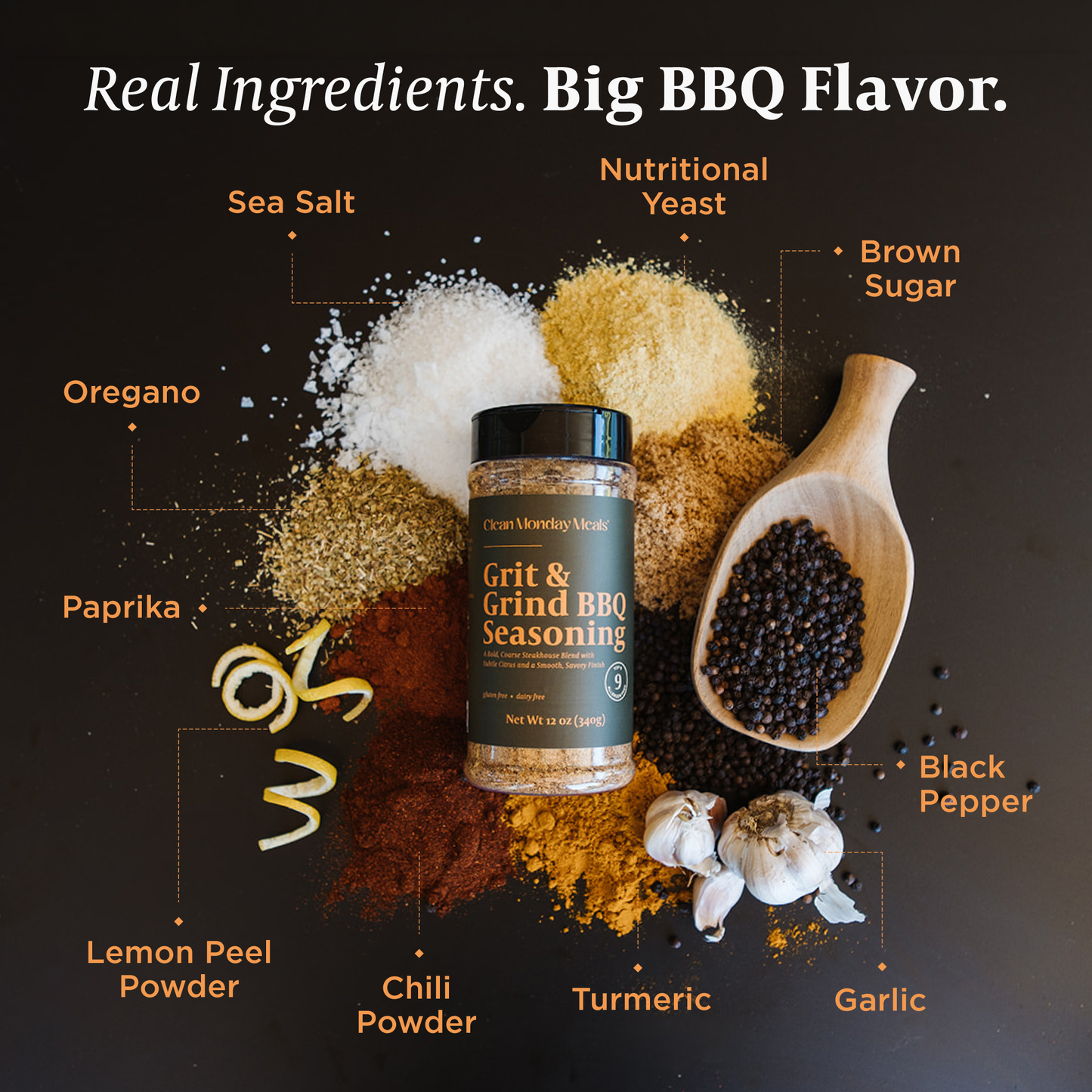 Grit & Grind BBQ Seasoning: Standard 12 oz