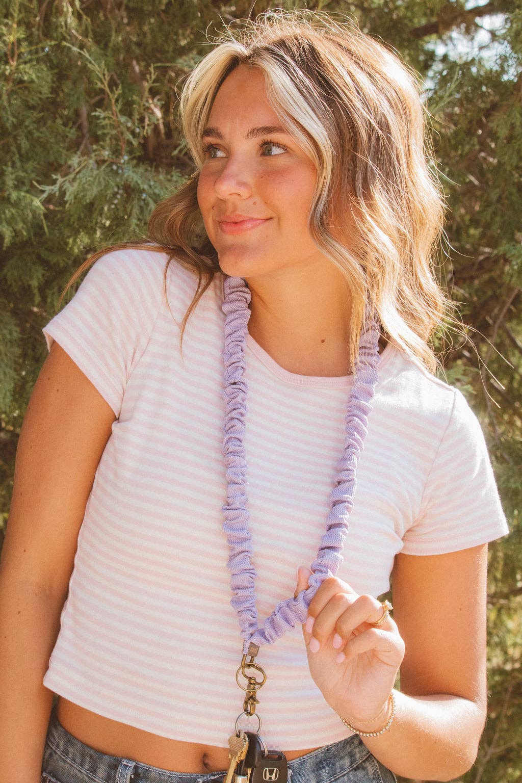 Chunky Purple Lanyard: Light Purple