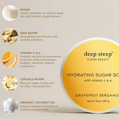 Brown Sugar Vanilla Exfoliating & Smoothing Sugar Scrub 8oz