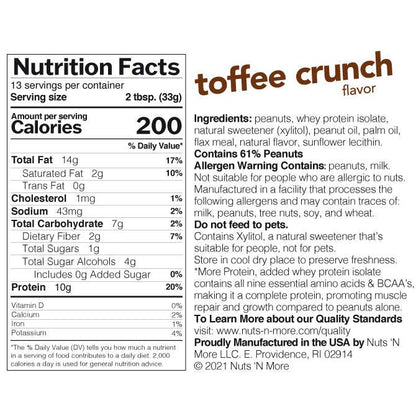 Toffee Crunch High Protein Peanut Butter Spread