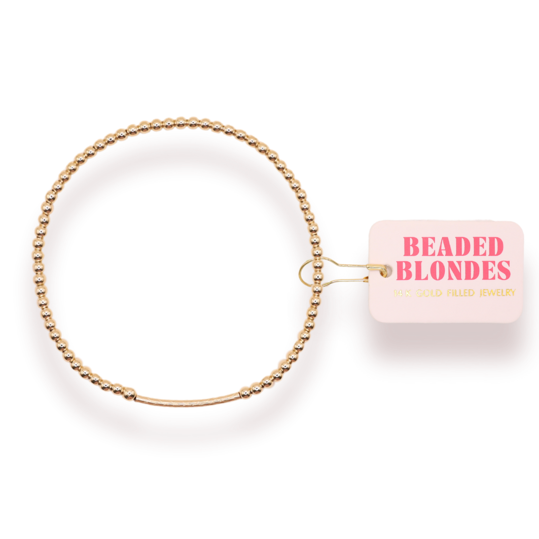 Dainty Bar Bracelet: Standard 6.75 inch