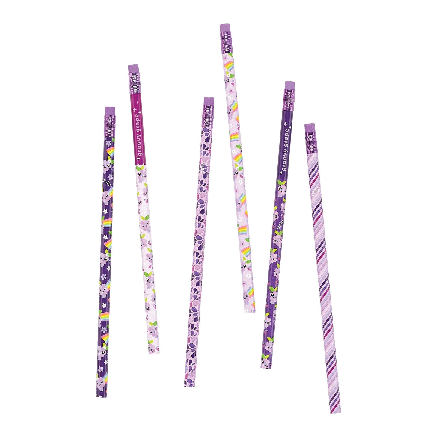 Lil Juicy Scented Graphite Pencils - Grape - set of 6