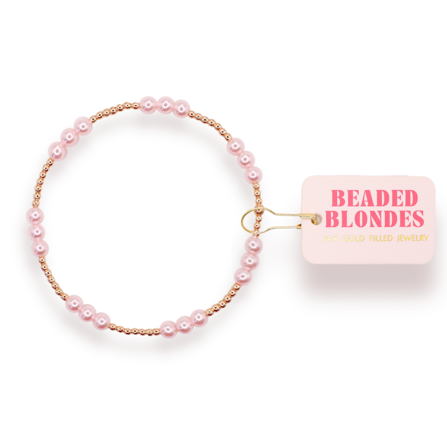 Pink ILY Bracelet in Gold: Standard 6.75 inch