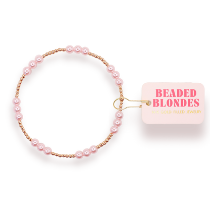 Pink ILY Bracelet in Gold: Standard 6.75 inch