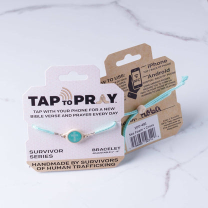 Tap To Pray® Survivor Series Bracelet: Lotus+ Cross