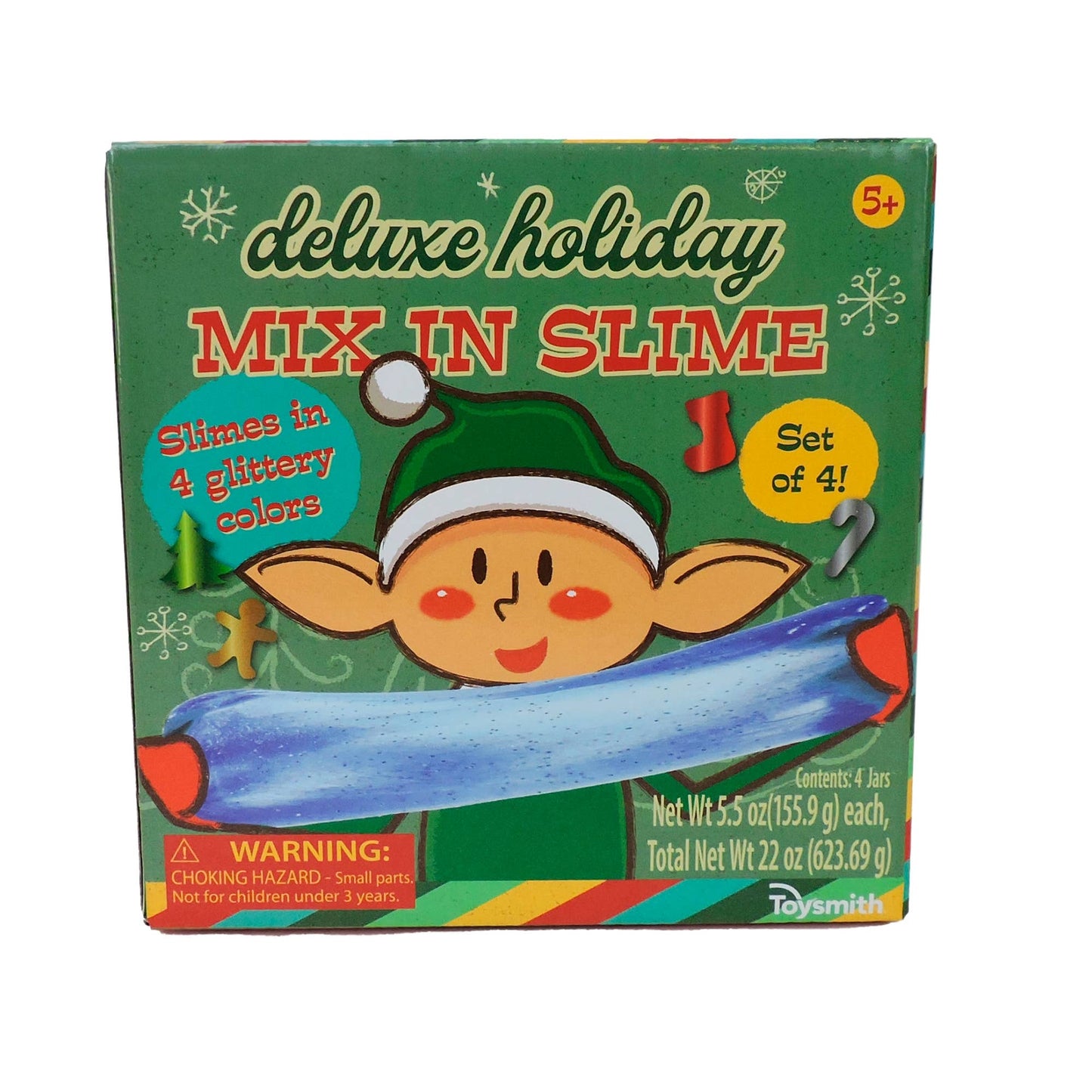 Toysmith Deluxe Holiday Mix-In Slime, Stocking Stuffer