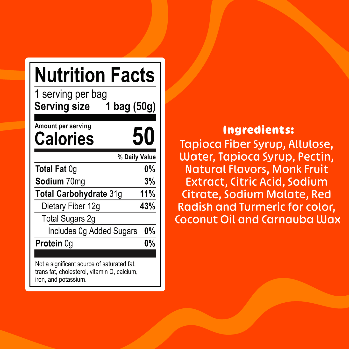Blobs Orange Peach Gummy Candy 1.8oz