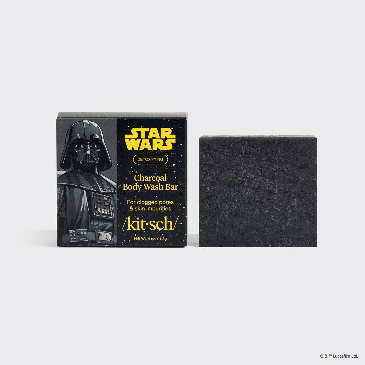 Star Wars™ & Kitsch Charcoal Detoxifying Solid Body Wash - Darth Detox