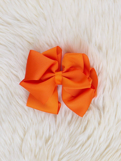 Double Layer Bow 5 Inch - Dark Orange