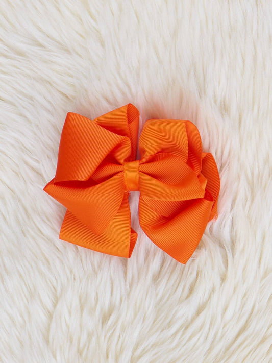 Double Layer Bow 5 Inch - Dark Orange